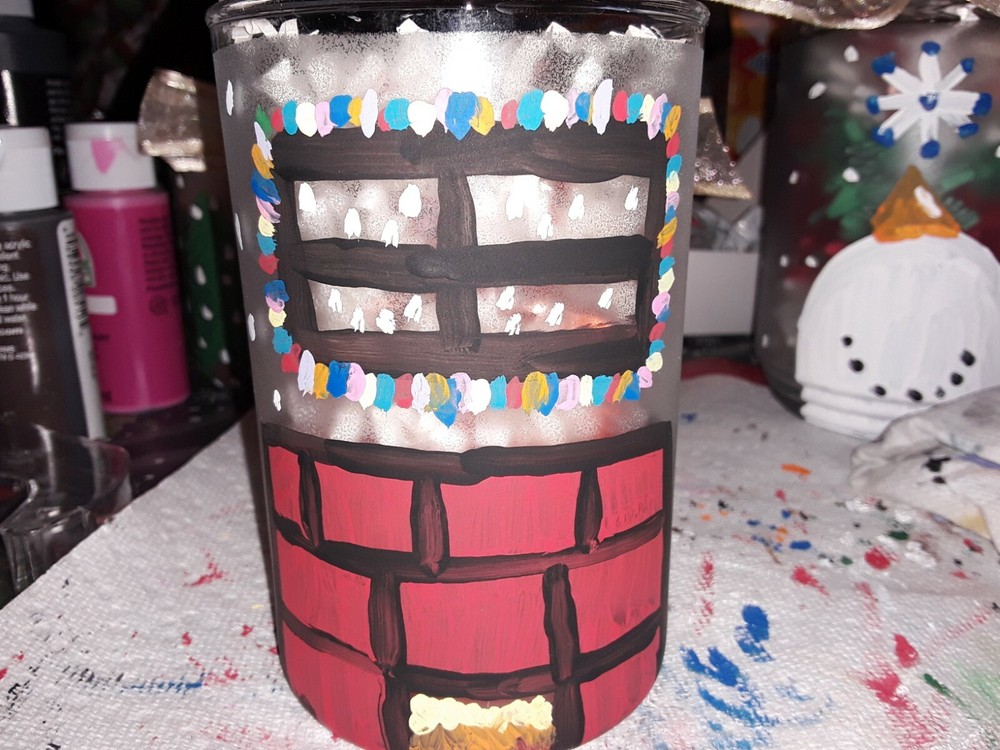 Hand Painted Glass Jars