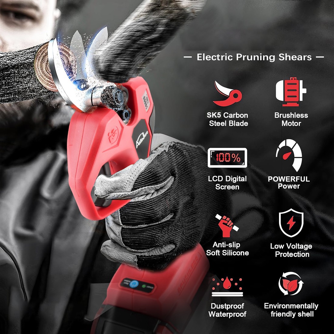 For Milwaukee M18 Battery Cordless Electric Pruning Shears Gardening Trimmer