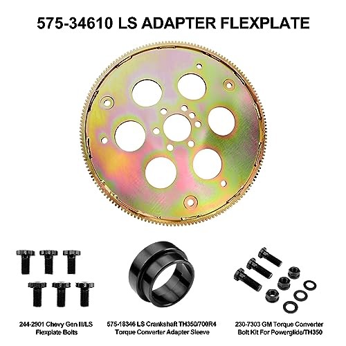LS V8 Flexplate Adapter Kit, Compatible with 1997-2007 GM Gen III