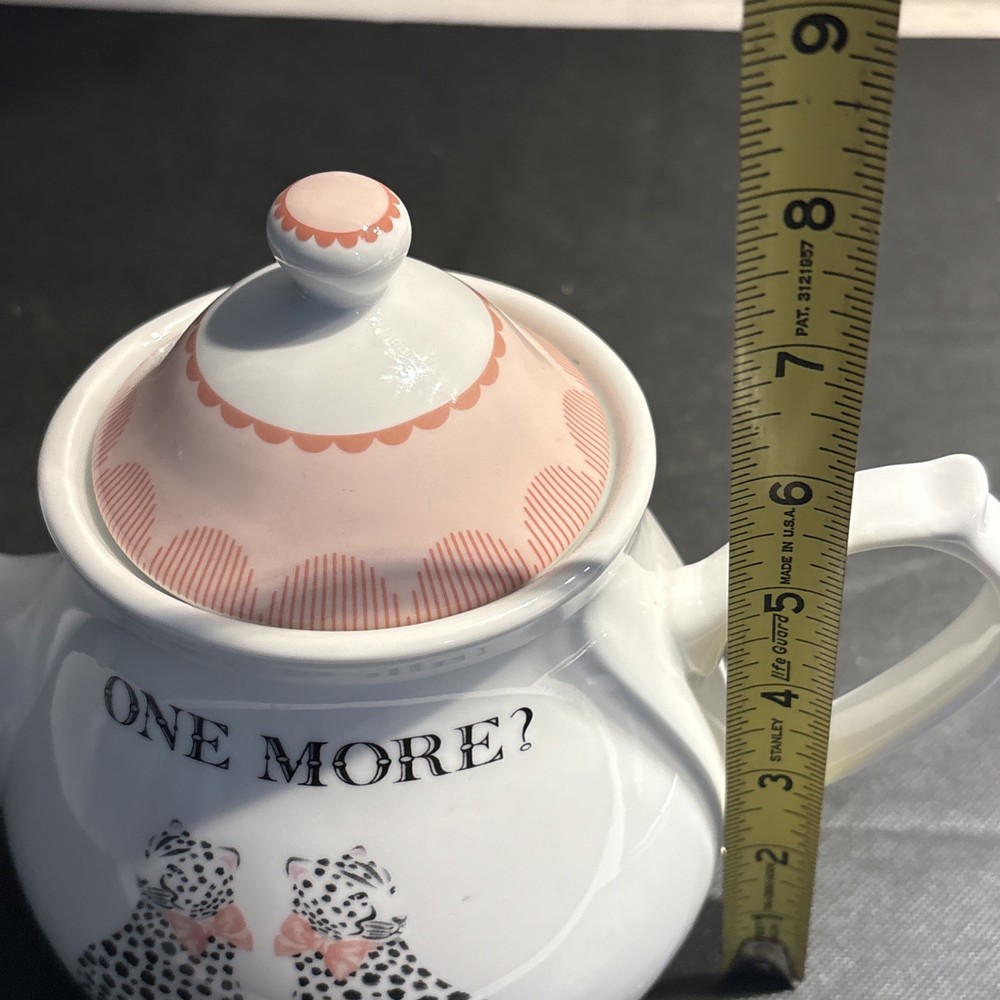 Ellen Studio Magenta Cheetah Teapot
