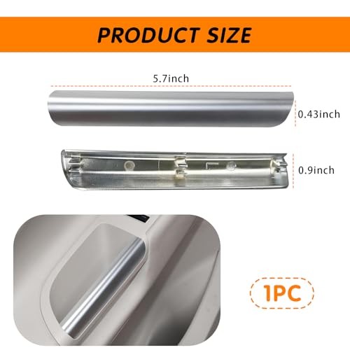 Front Left Interior Door Armrest Handle Cover, Interior LT# 1 PC Silver