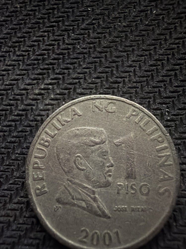 2001 1 Piso Coin Jose Rizal