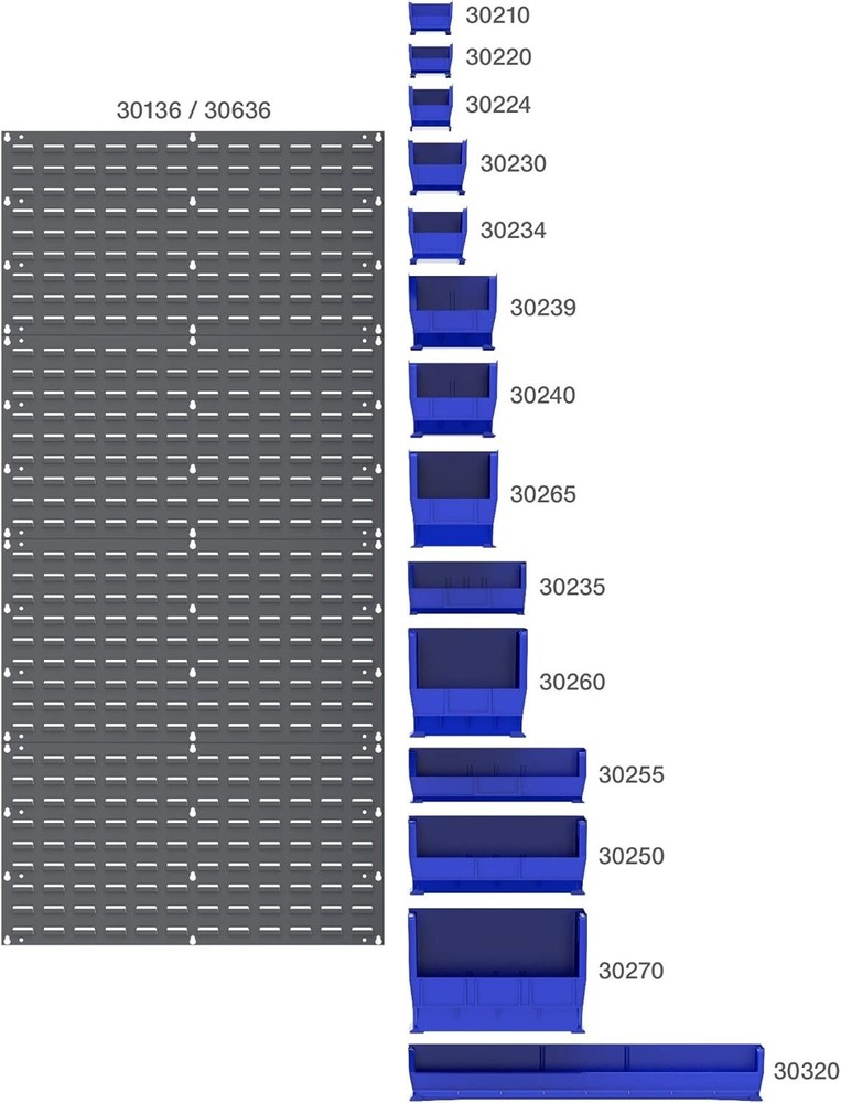 Customized Garage Tool Storage Solution with Heavy-Duty 36" Louvered Panel Grey