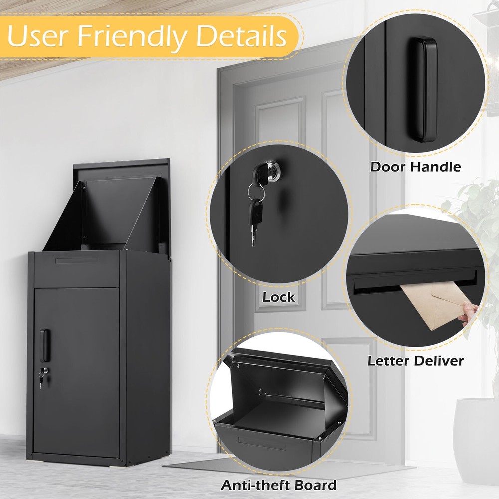 Large Package Delivery Box Storage Parcel Delivery Lockable Home Drop Container