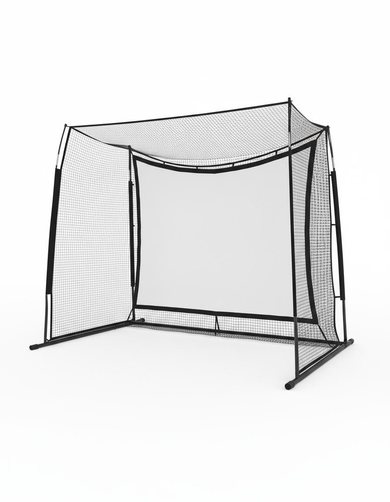 Golf Hitting Net with Simulator Screen,10x8x5.7ft Golf Practice Net Frame Set