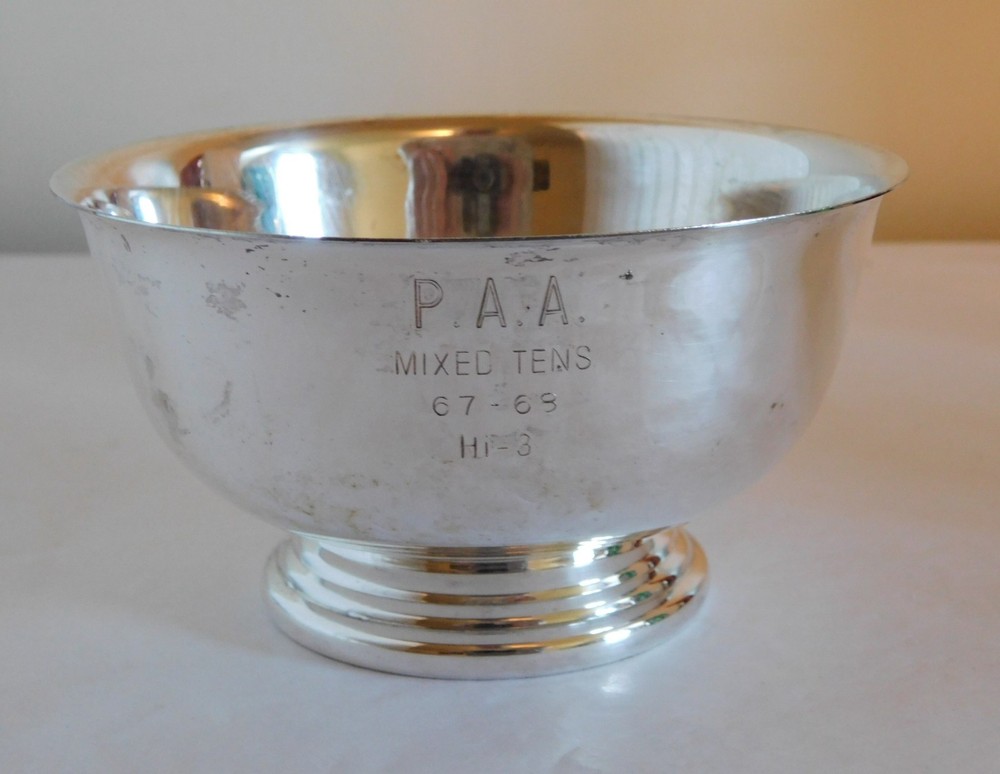 Footed Silver Plate Bowl Prize Trophy Pittsburgh Athletic Association  (#CH219)