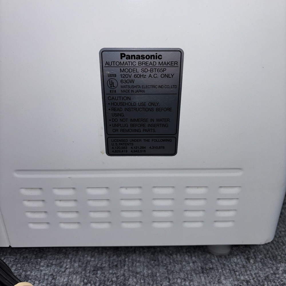 Panasonic SD-BT65P Bread Maker Machine TESTED AND WORKS