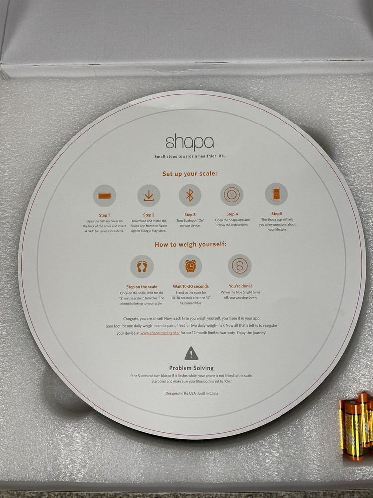 SHAPA Numberless Smart Scale Model HL71