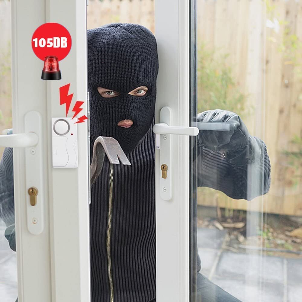 Wireless Door Window Alarm with Remote Control Magnetic Sensor for Shop Security