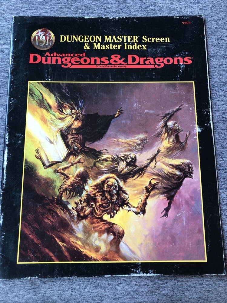 Dungeon Master Screen & Master Index Advanced D&D 9504 INDEX ONLY