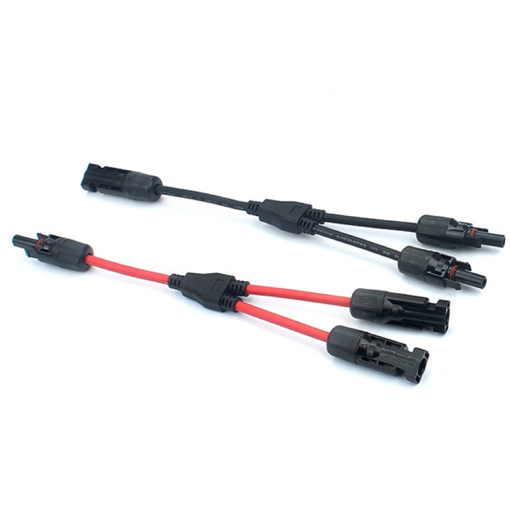 1 Pair Y Branch Parallel Connection 20A 1000V Electrical Solar Connector Cable