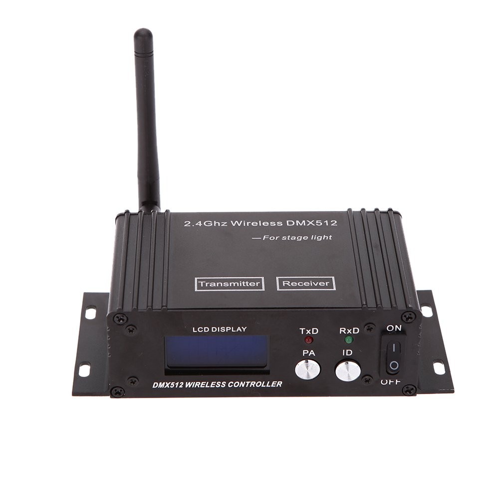 DMX512 Controller 2.4G Wireless Controller Transmitter Receiver LCD Display Powe
