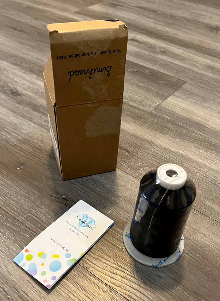 Simthread Embroidery Thread 5500 Yards Black 900, 40Wt 100% Polyester