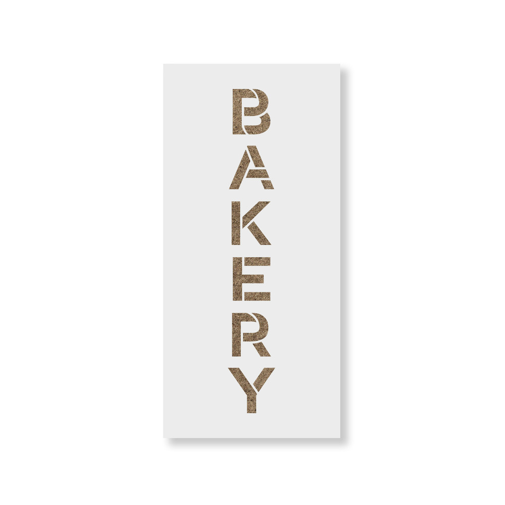 Vertical Sign Bakery Stencil - Durable & Reusable Mylar Stencils