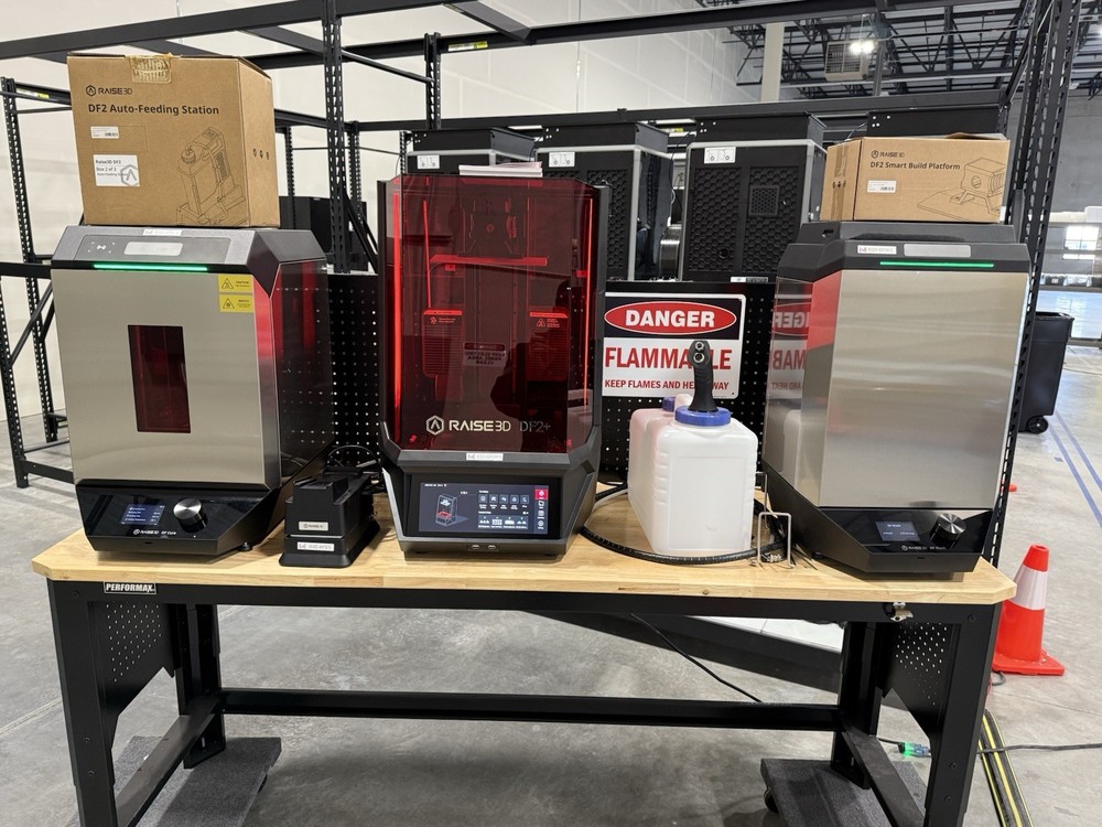 Raise3D DF2 Plus Resin 3D Printer + Wash & Cure System Complete Setup Kit