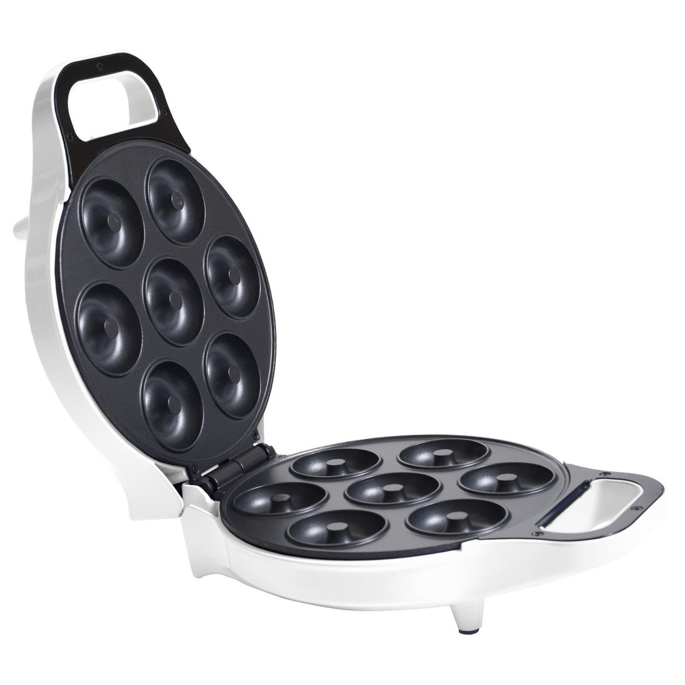 Nonstick Mini Donut Maker Machine At-Home Doughnuts White)