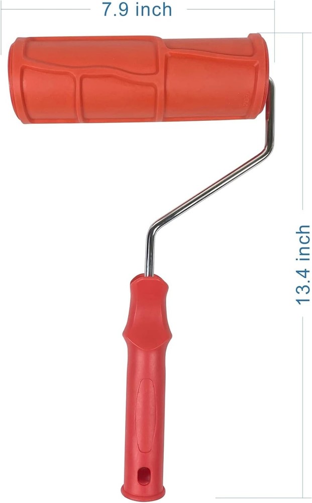 Versatile 8'' Patterned Paint Roller with Ergonomic Design for Wall Enhancements