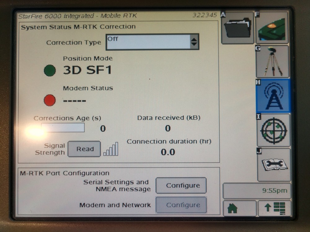 John Deere SF6000 RTK Starfire GPS Integrated Receiver