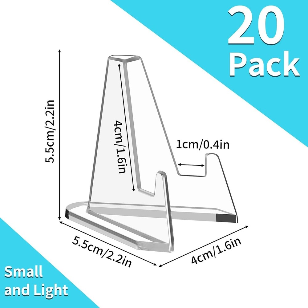 Stylish Triangular Base Card Holders – Perfect 20 Pack for Graded Cards and More