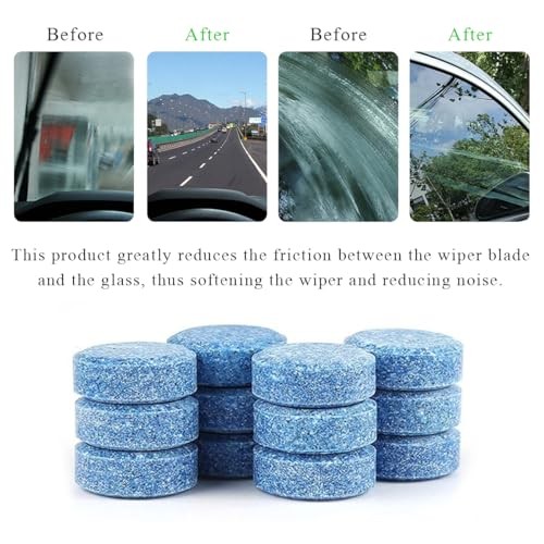 100 PCS Car Windshield Washer Tablets, Auto Glass Wiper Solid Cleaning