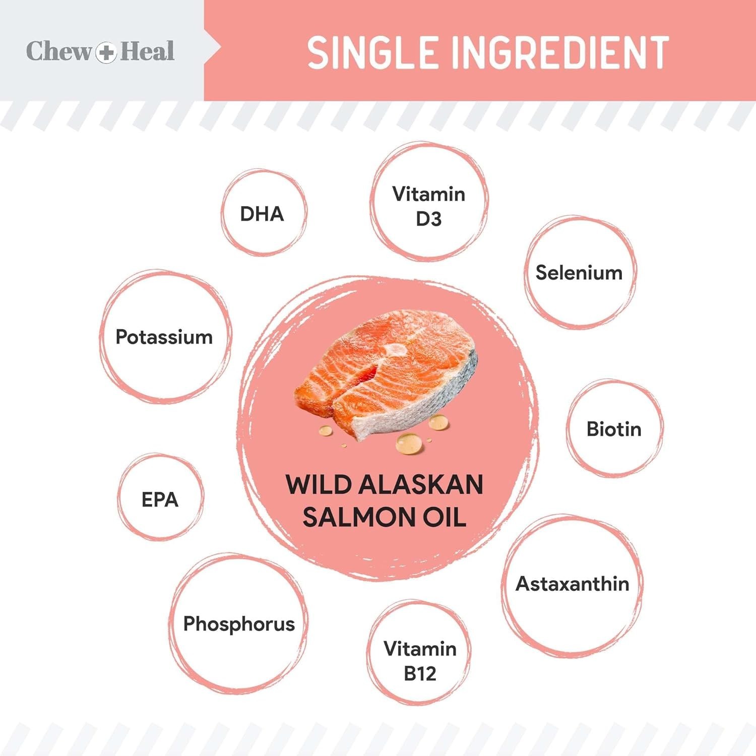 Wild Alaskan Salmon Fish Oil for Dogs, 32oz Formula, Pump Cap Exp: 10/2026
