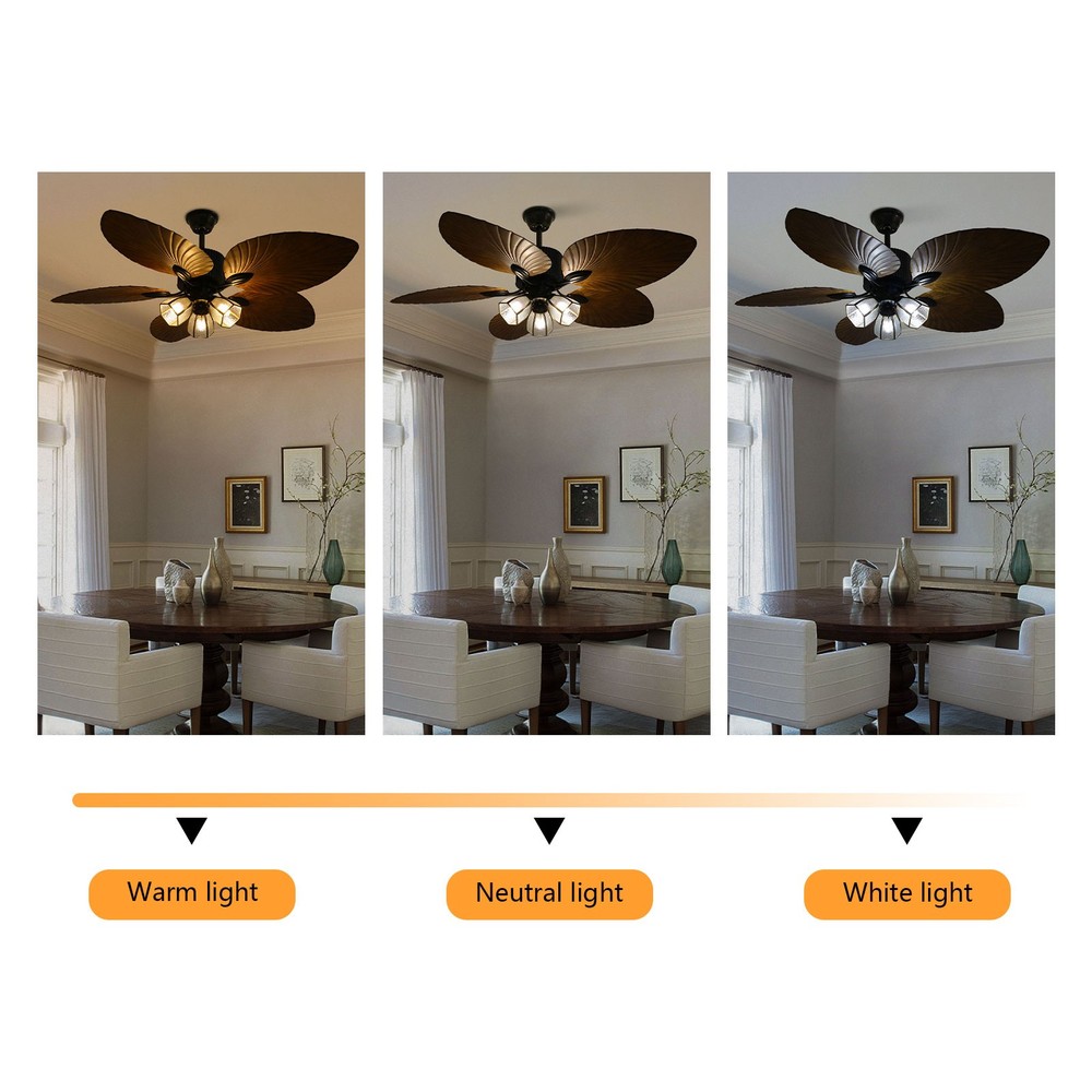 Ceiling Fan with Light, Remote Control Ceiling Fan Light, Reversible Fan Light