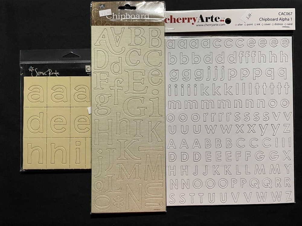 ASSORTED CHIPBOARD ALPHABETS