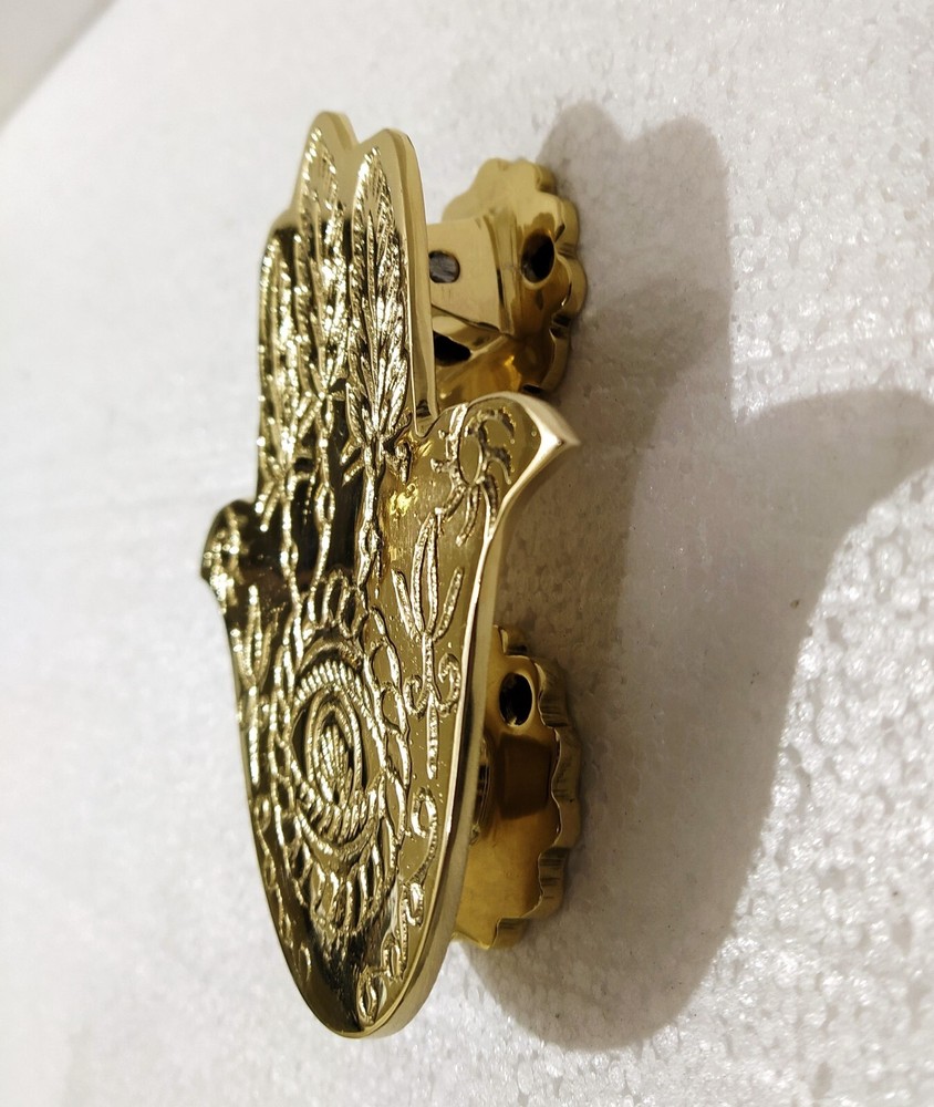 Religious Brass Hamsa Hand Door Knocker Evil Eye Solid Brass