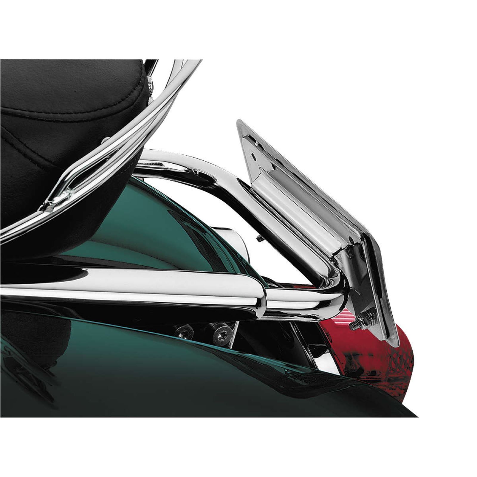 Laydown License Plate Frame - Chrome For Harley Models '86-10 OPEN BOX 113