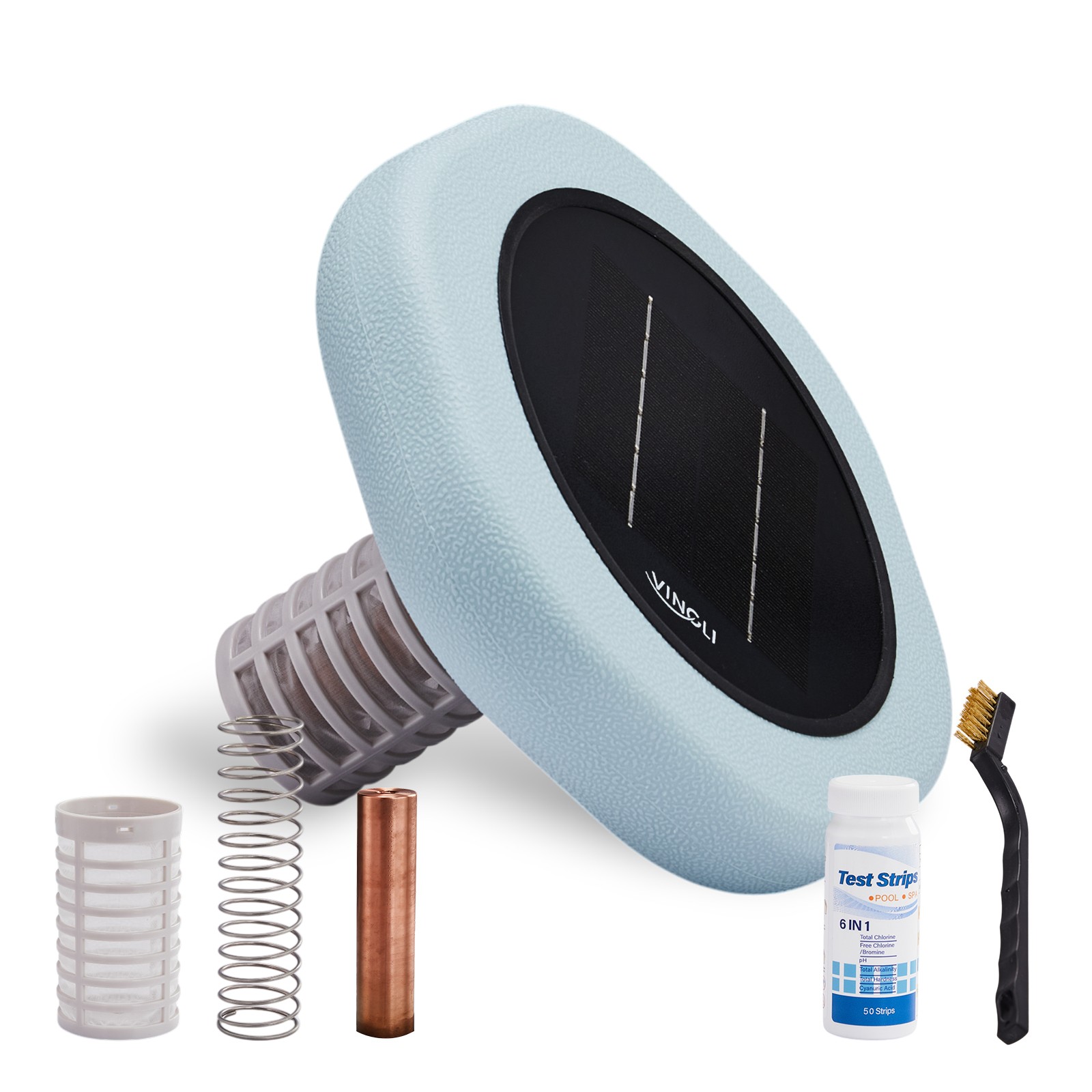 Solar Copper Pool Ionizer for Water Clarification Above Ground Inground Pool