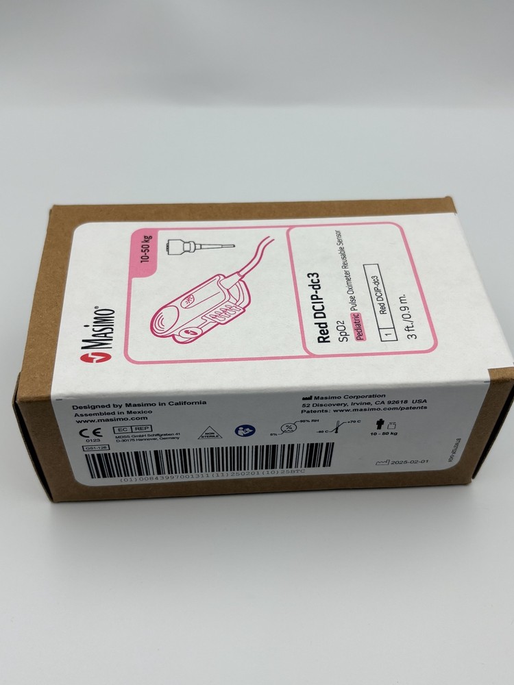 2256 Original Masimo Red DCIP-DC3 Pediatric Oximeter Reusable Sensor