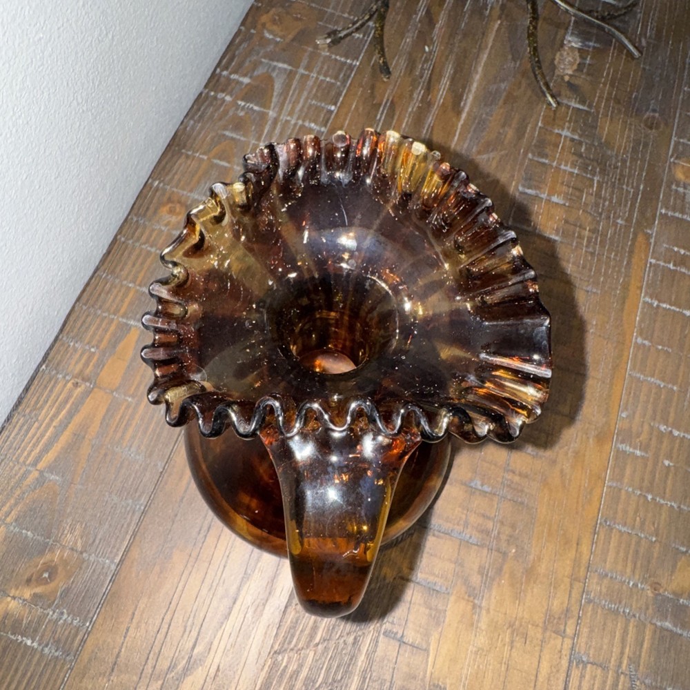 Tortoise Shell Glass Pitcher - 9" Tall - A33184