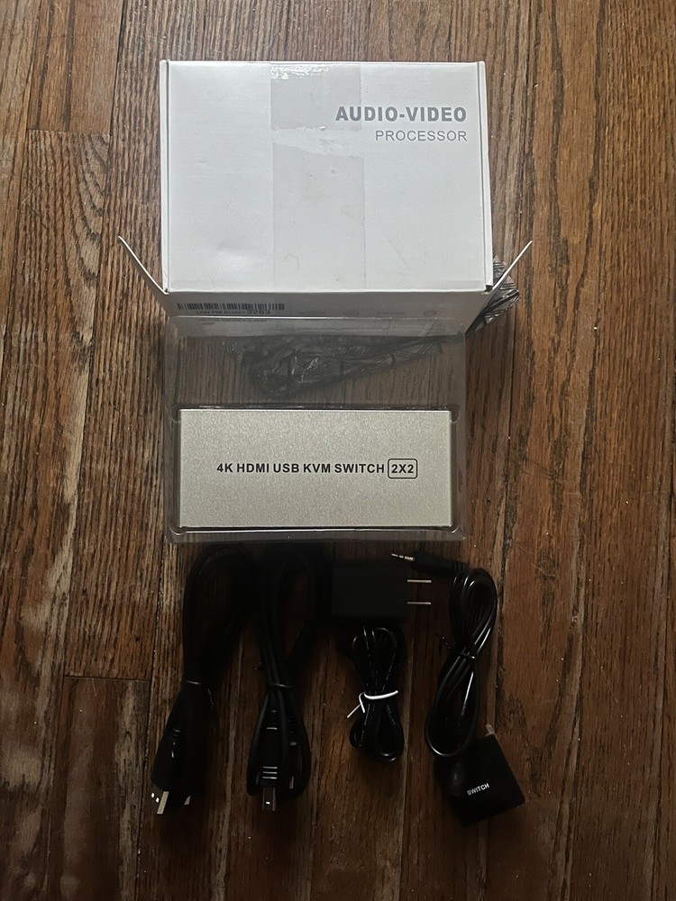Audio Video Processor 4K HDMI USB KVM SWITCH 2x2 New Opened Box