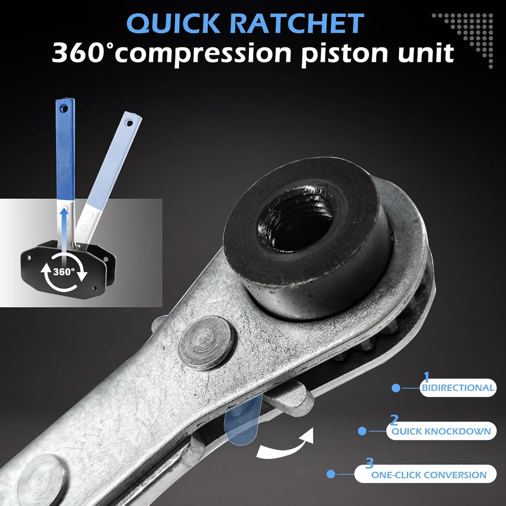 Brake Caliper Compression Tool,360° Adjustable Piston Compressor, Caliper Piston