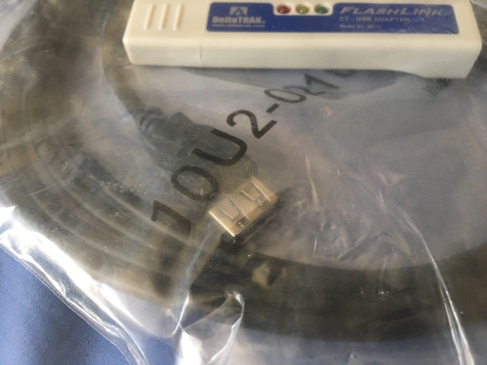 DeltaTrak Model 20711 CT USB Adapter with extension cable FlashLink reader dock