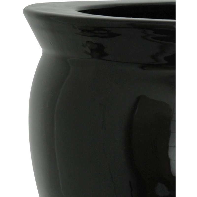 12" Solid Black Porcelain Fishbowl