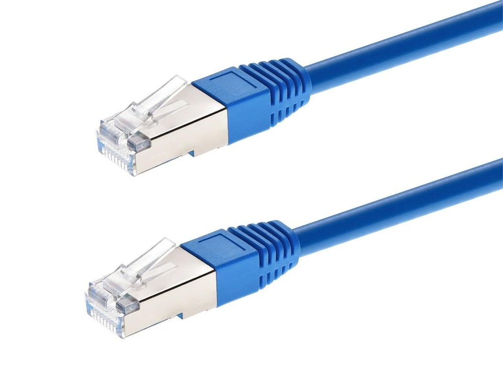Cat6A 100ft Blue Patch Cable Double Shielded (S/FTP) 100 Feet,