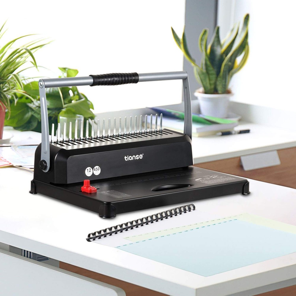 Binding Machines, 21-Holes, 450 Sheets, Comb Bind Machine Book Maker with 100...