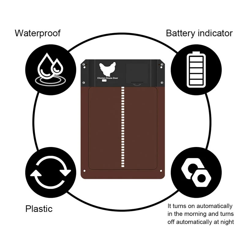 Automatic chicken coop door sensor light automatic door opener for chickens chickens