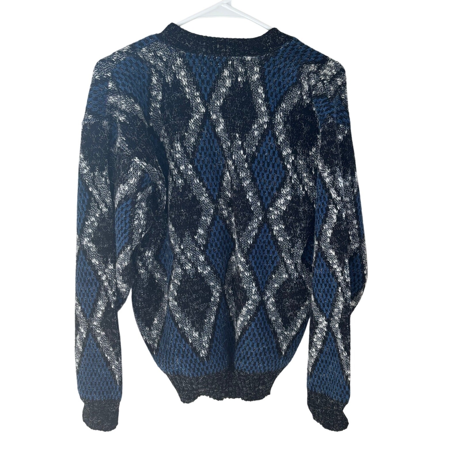 Vintage Exchange Unlimited Cardigan Sweater Eclectic Grandpa Geometric Size M