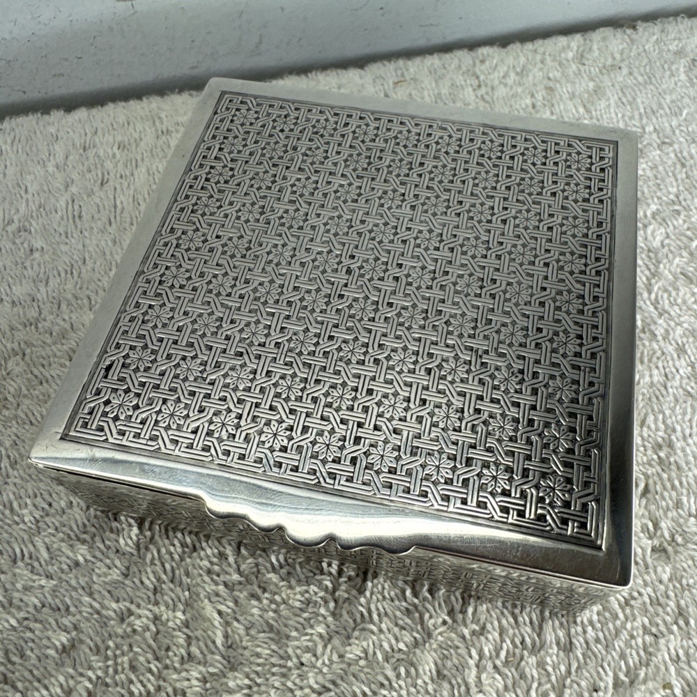 Solid Silver Middle Eastern Box Late 19th/ Early 20th Century