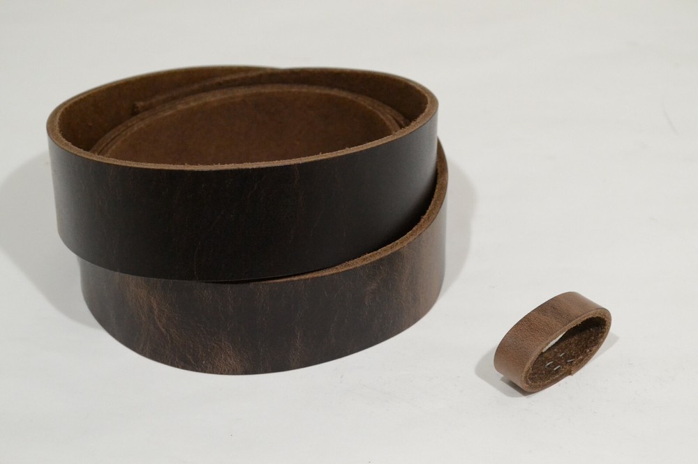 Belt Strip - Chocolate rustic oil tan pullup - 54" - Various Widths (E417)