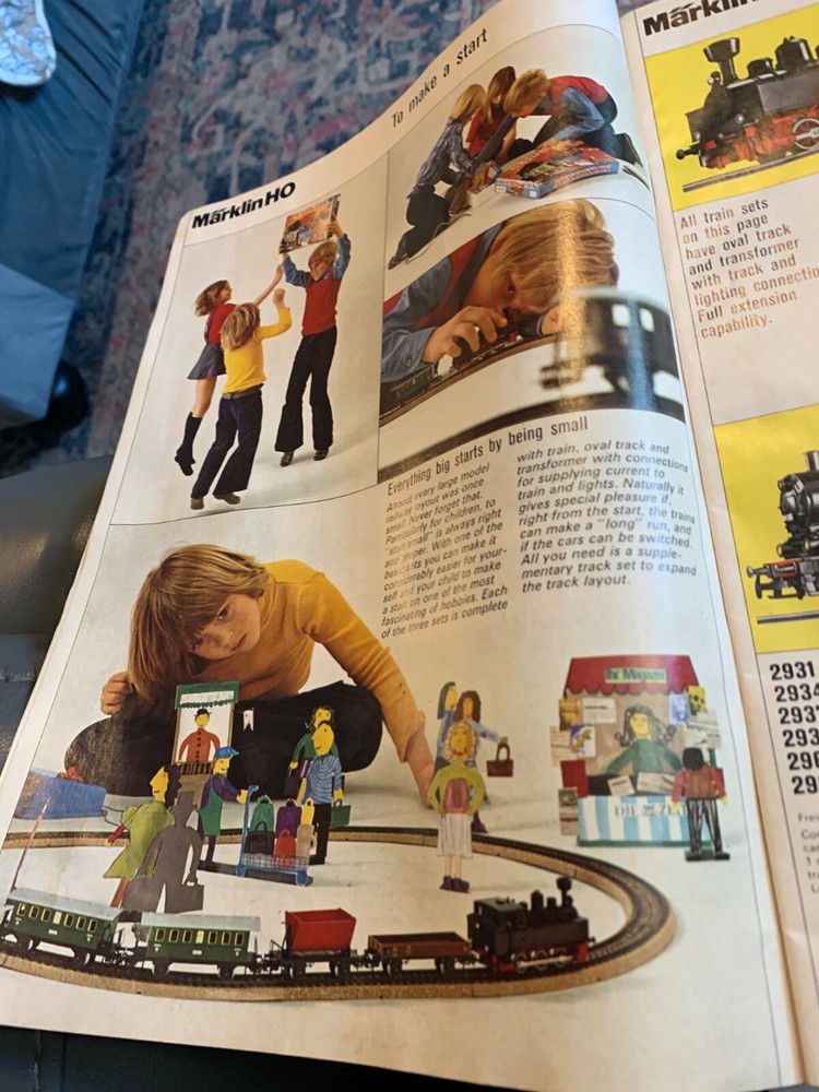 1973 Marklin E model train brochure in English