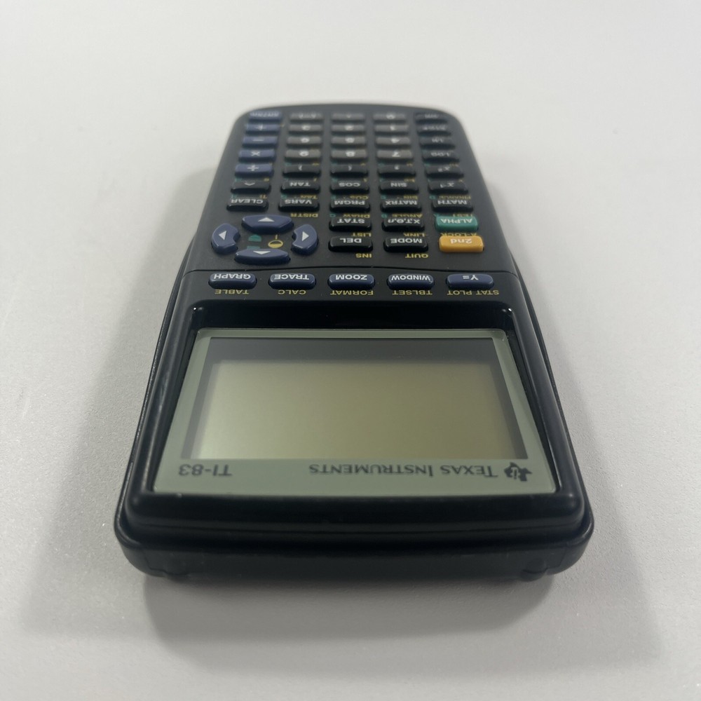 Texas Instruments TI-83 Graphing Calculator Black With Cover