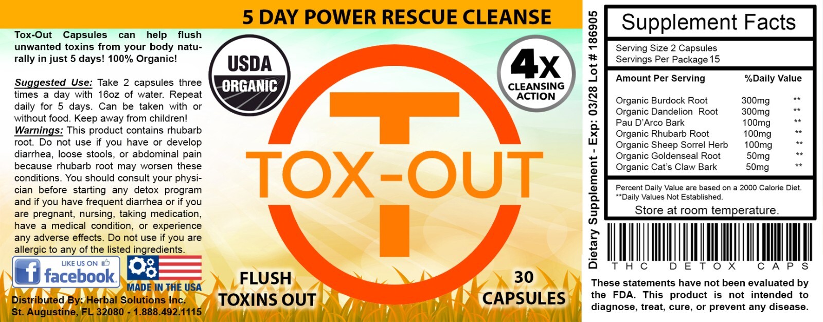 5 Day Body Detox Flush - Removes Toxins From The Body - THC Detox Kit