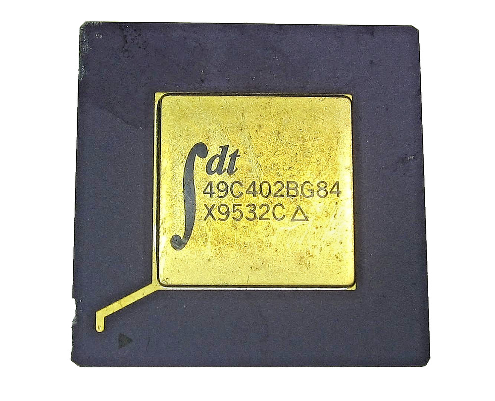 Vintage Collectable IDT 49C402BG84 16-bit Gold Ceramic Microprocessor Slice