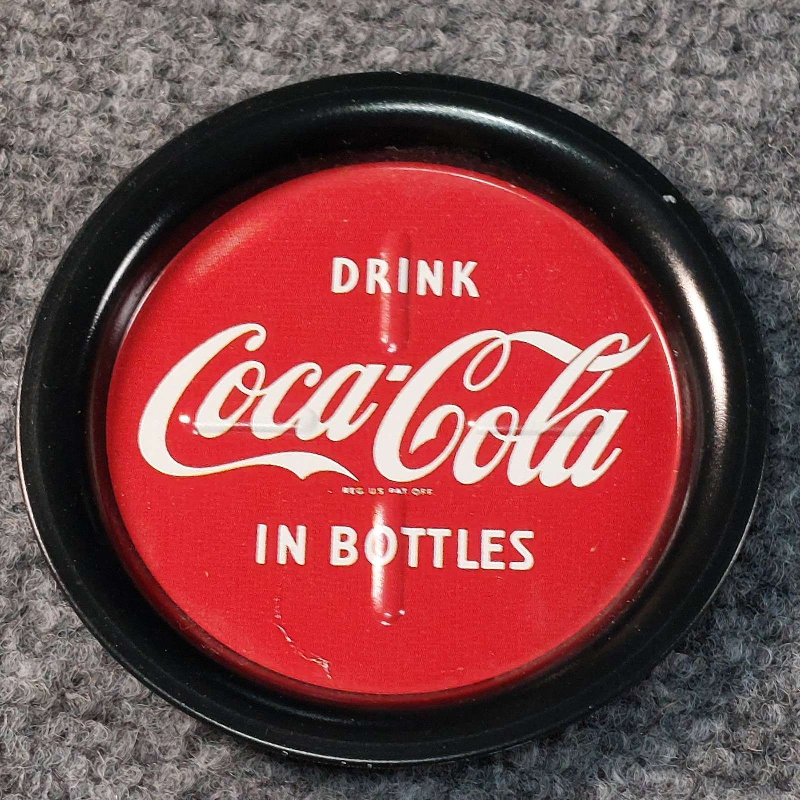 Vintage Coca Cola Brass Bottle Cap Paperweight & 1993 Coaster Drink in Bottles
