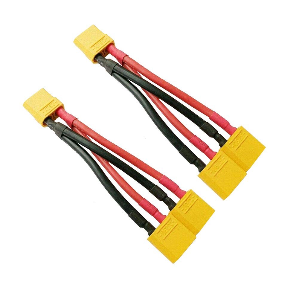 2pcs XT90 Plug Parallel Battery Connector Cable XT90 Connector Style Parallel...