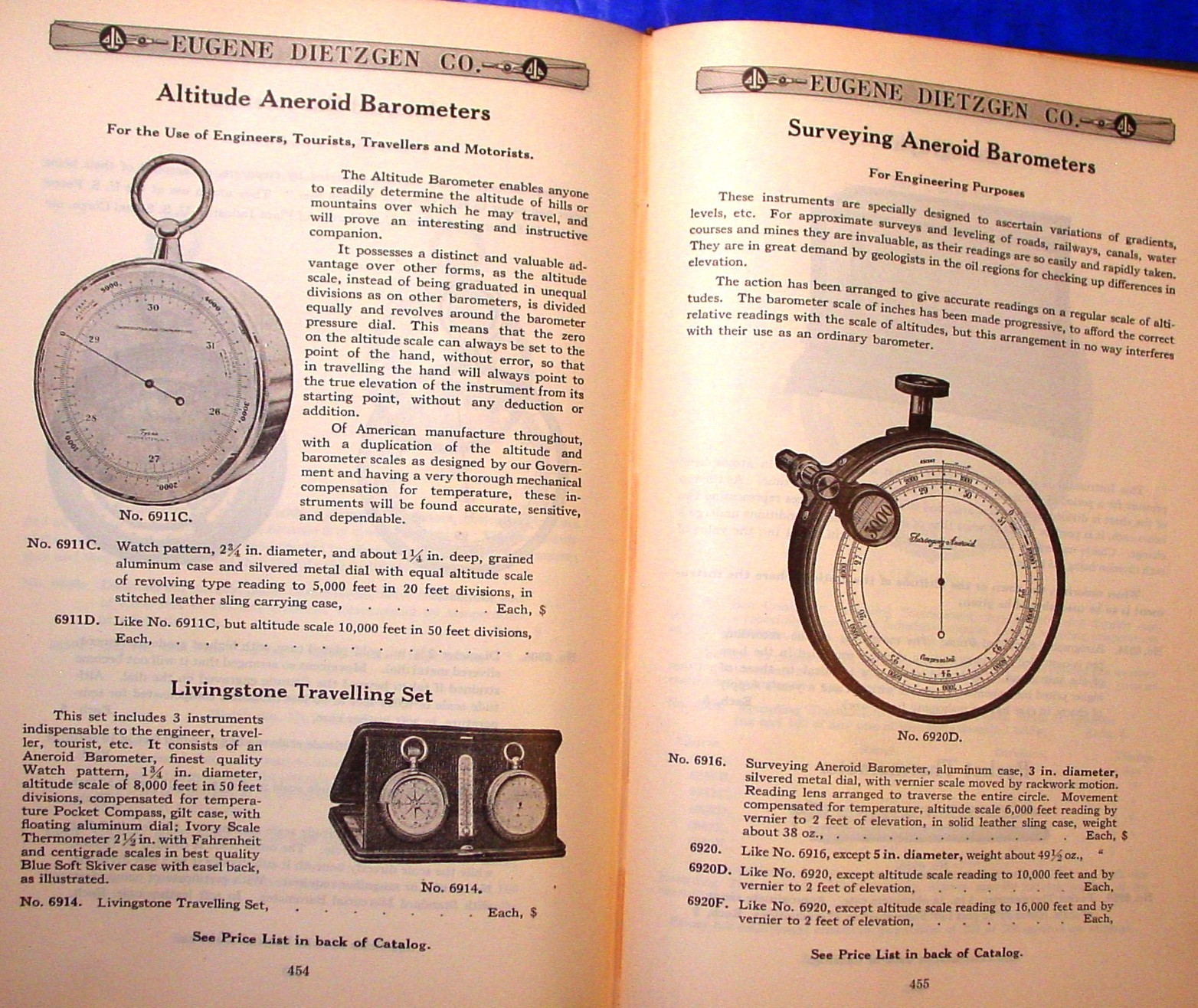 1926 Dietzgen Surveying & Drafting Insts. Catalog