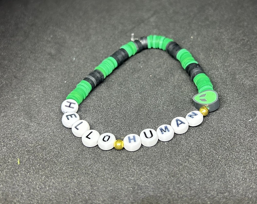 Hello Human (Alien) Heishi Bracelet